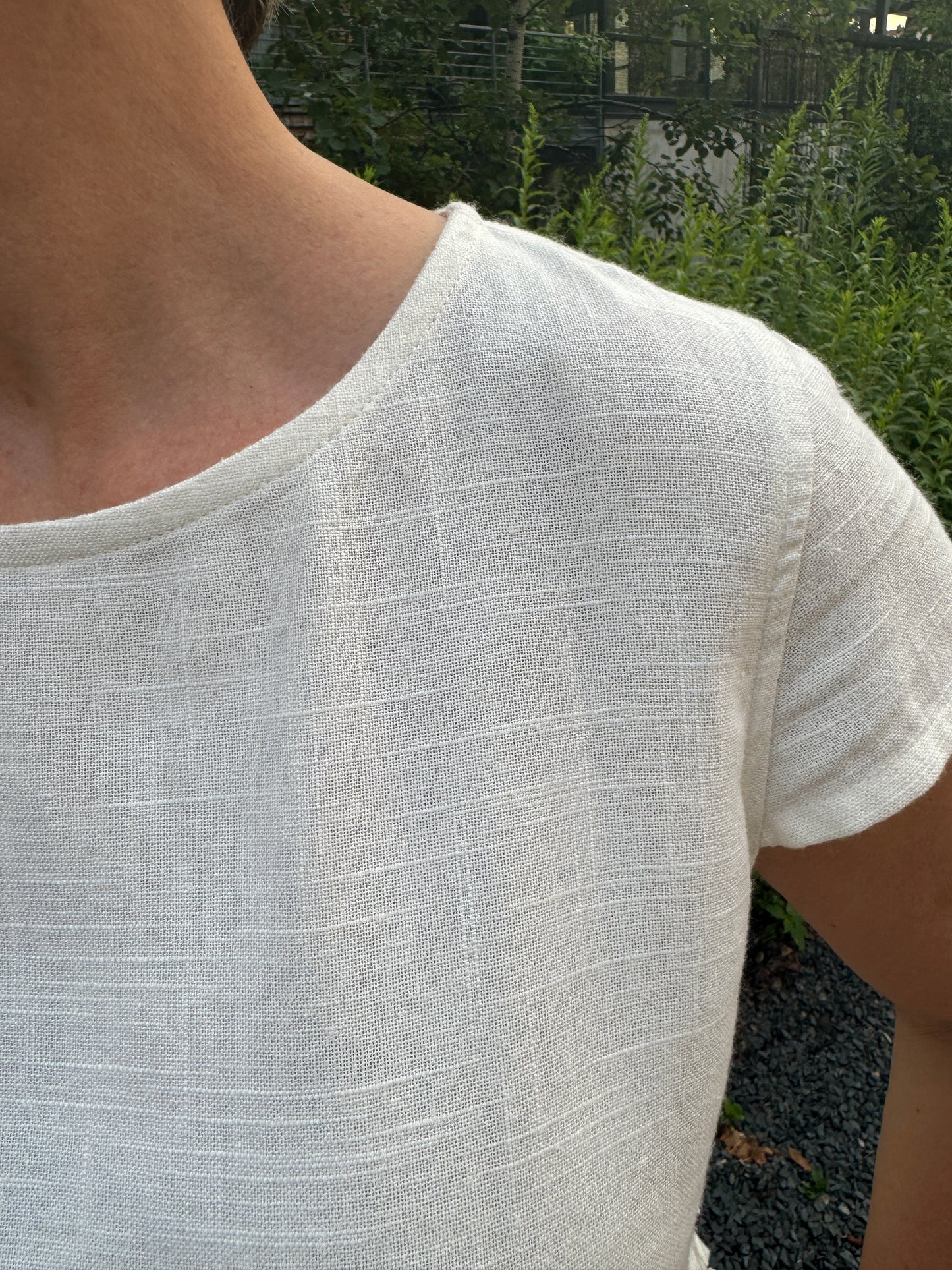 Linen Cap Sleeve Top