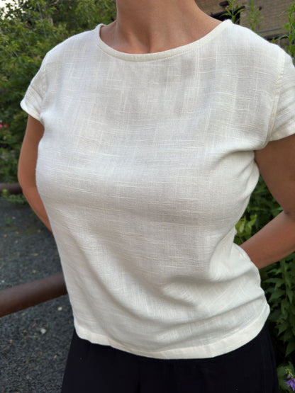 Linen Cap Sleeve Top