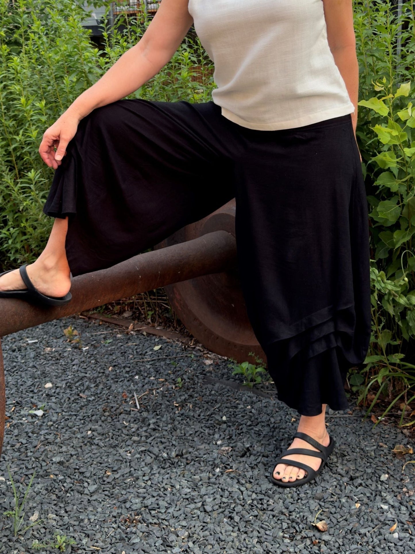 Linen Barrel - leg Party Pants - Nomadic Collections