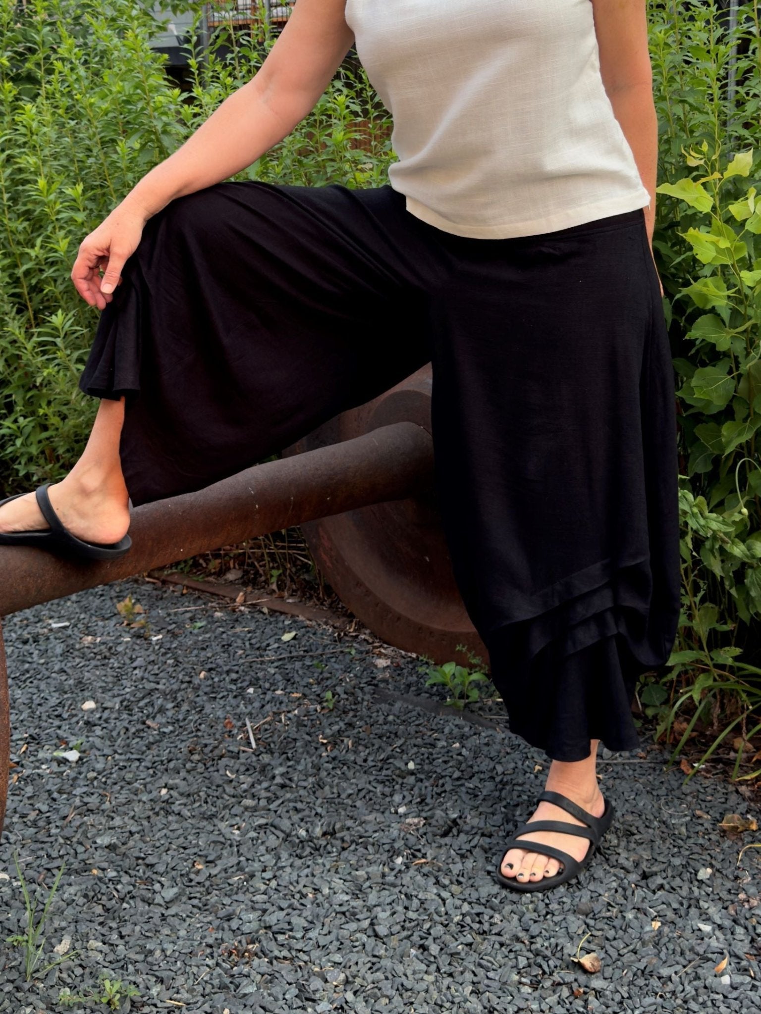 Linen Barrel - leg Party Pants - Nomadic Collections